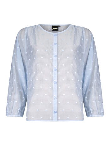 Poools fashion Blouse embroidery d light blue