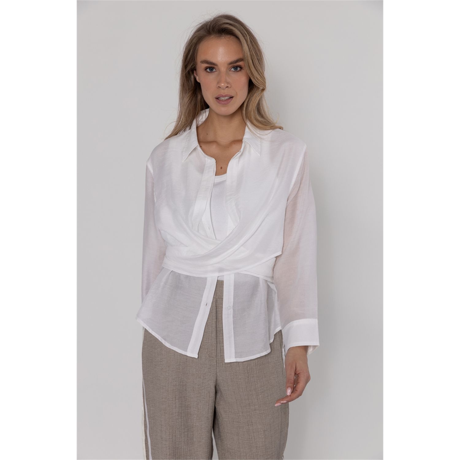 Poools fashion Blouse layer white
