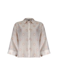 Poools fashion Blouse dots peach dust
