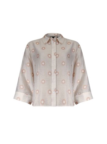 Poools fashion Blouse met stippen perzik