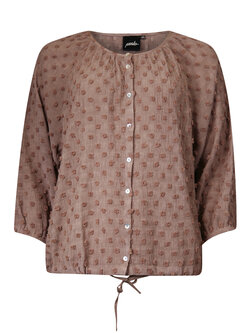 Poools fashion Blouse dots taupe