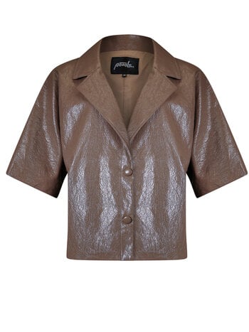 Poools fashion Lak jasje taupe