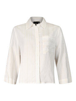 Poools fashion Blouse mix stripe offwhite