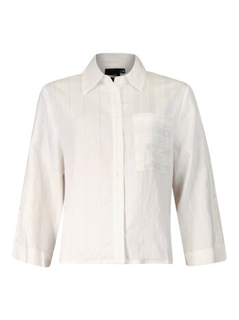 Poools fashion Blouse mix stripe offwhite
