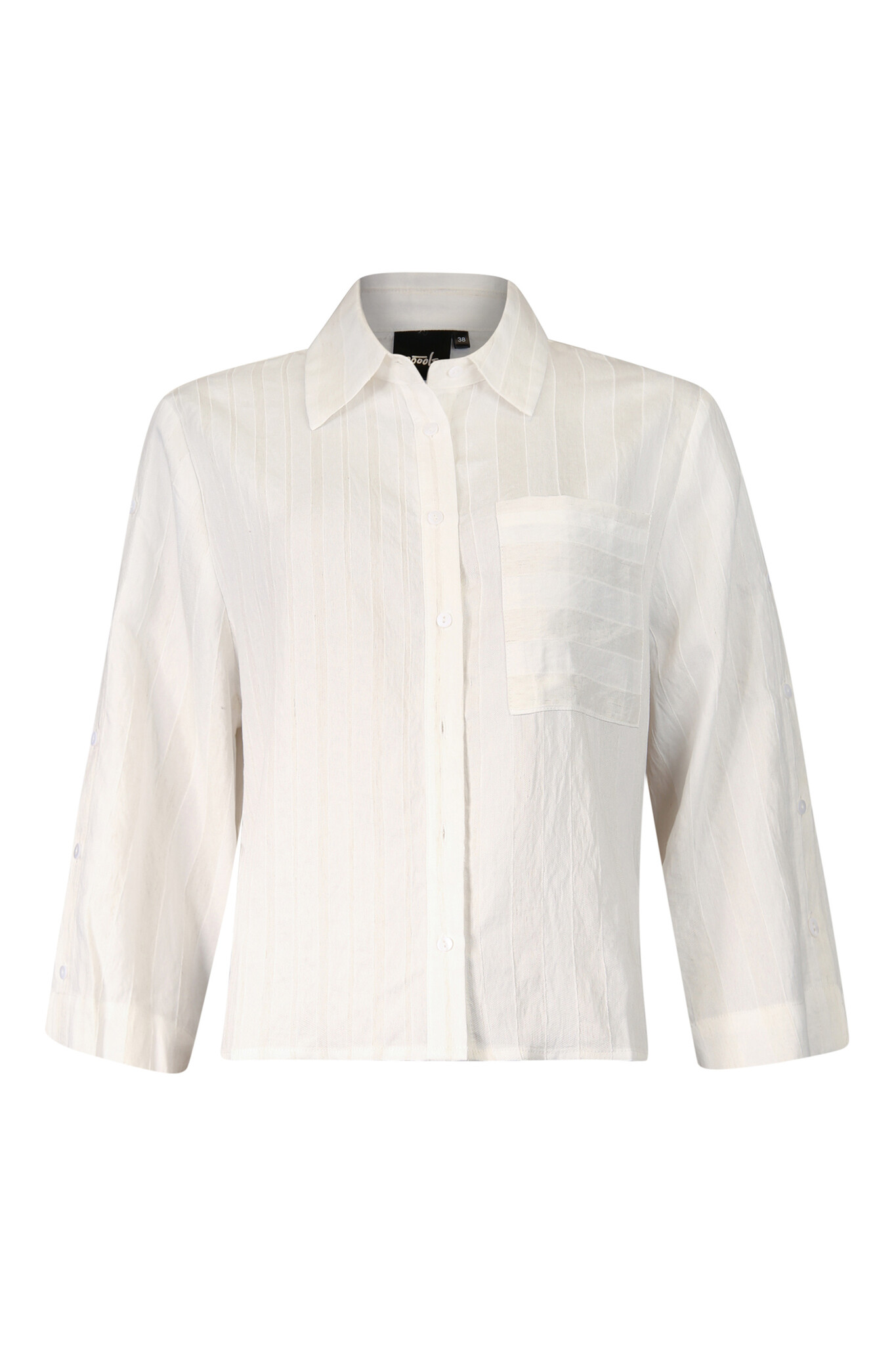 Poools fashion  Blouse mix stripe offwhite