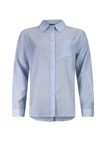 Poools fashion Blouse striped light blue