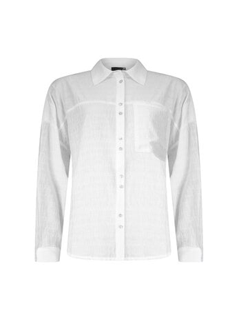 Poools fashion Effen blouse wit