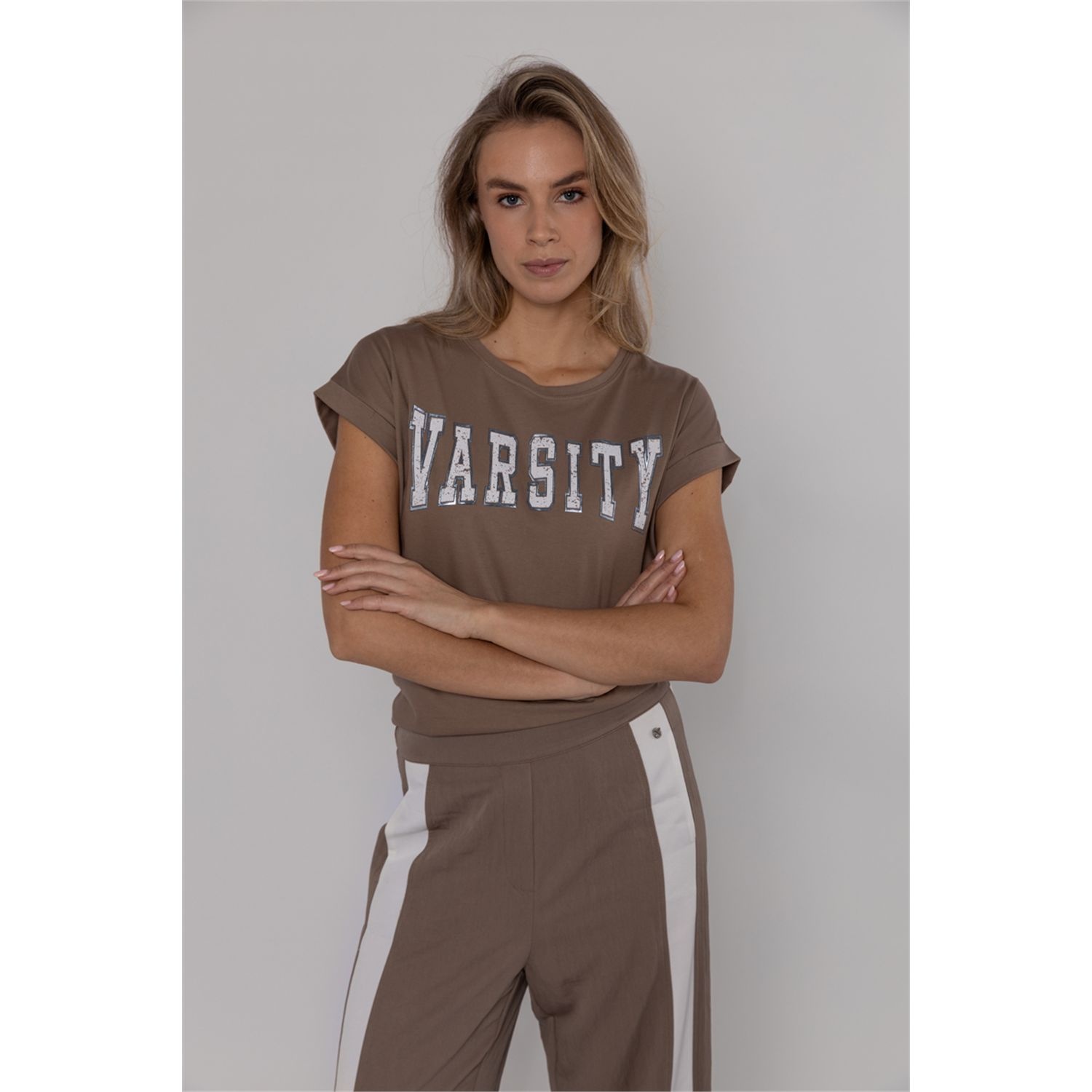 Poools fashion T-shirt artwork taupe