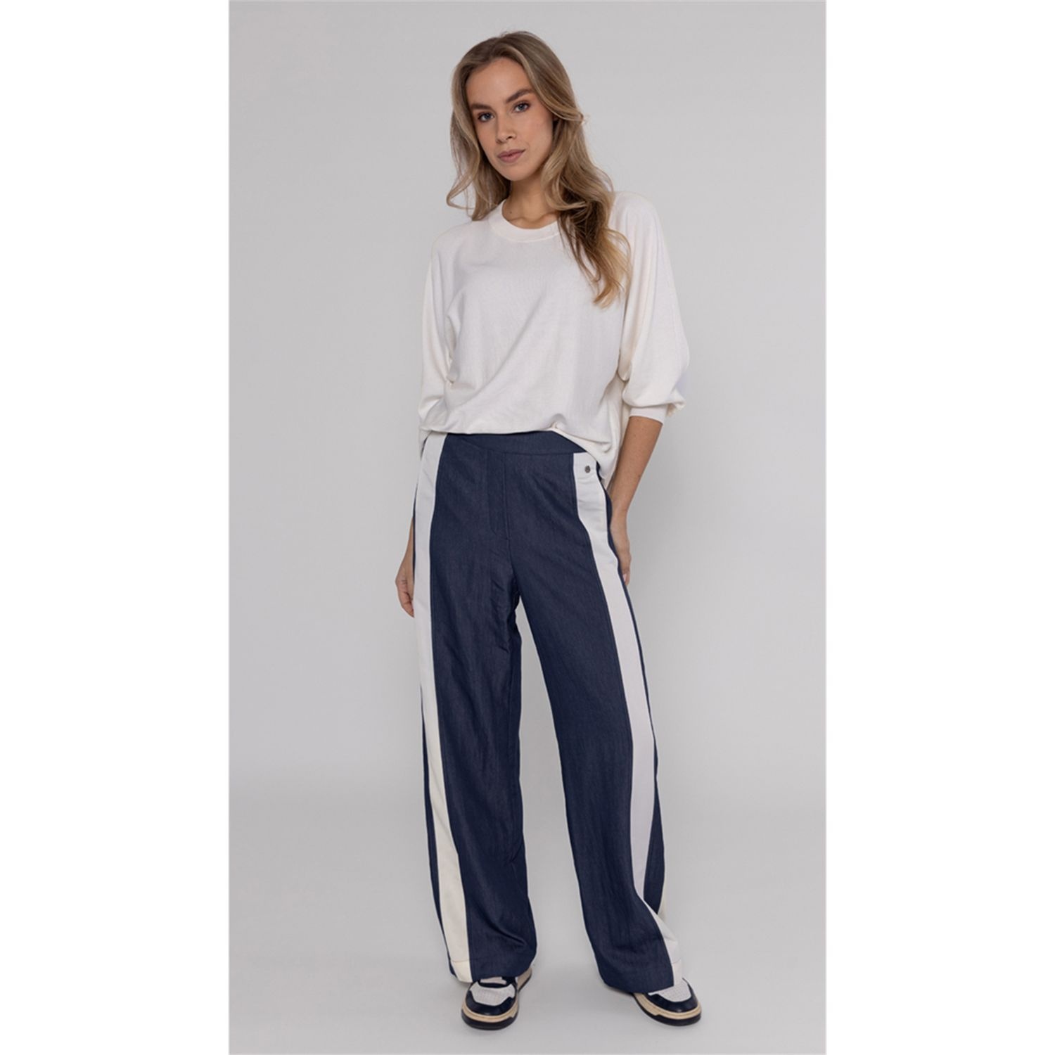 Poools fashion  Pant contrast dark blue