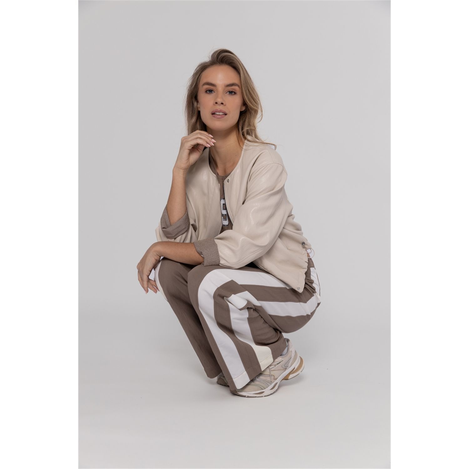 Poools fashion  Jacket pu offwhite