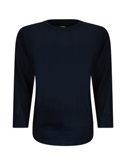 Poools fashion Pullover woven mix dark blue