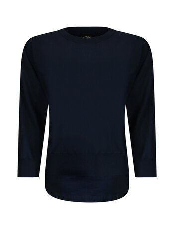 Poools fashion Pullover woven mix dark blue