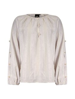 Poools fashion Blouse stripe taupe