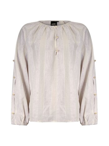 Poools fashion Blouse stripe taupe