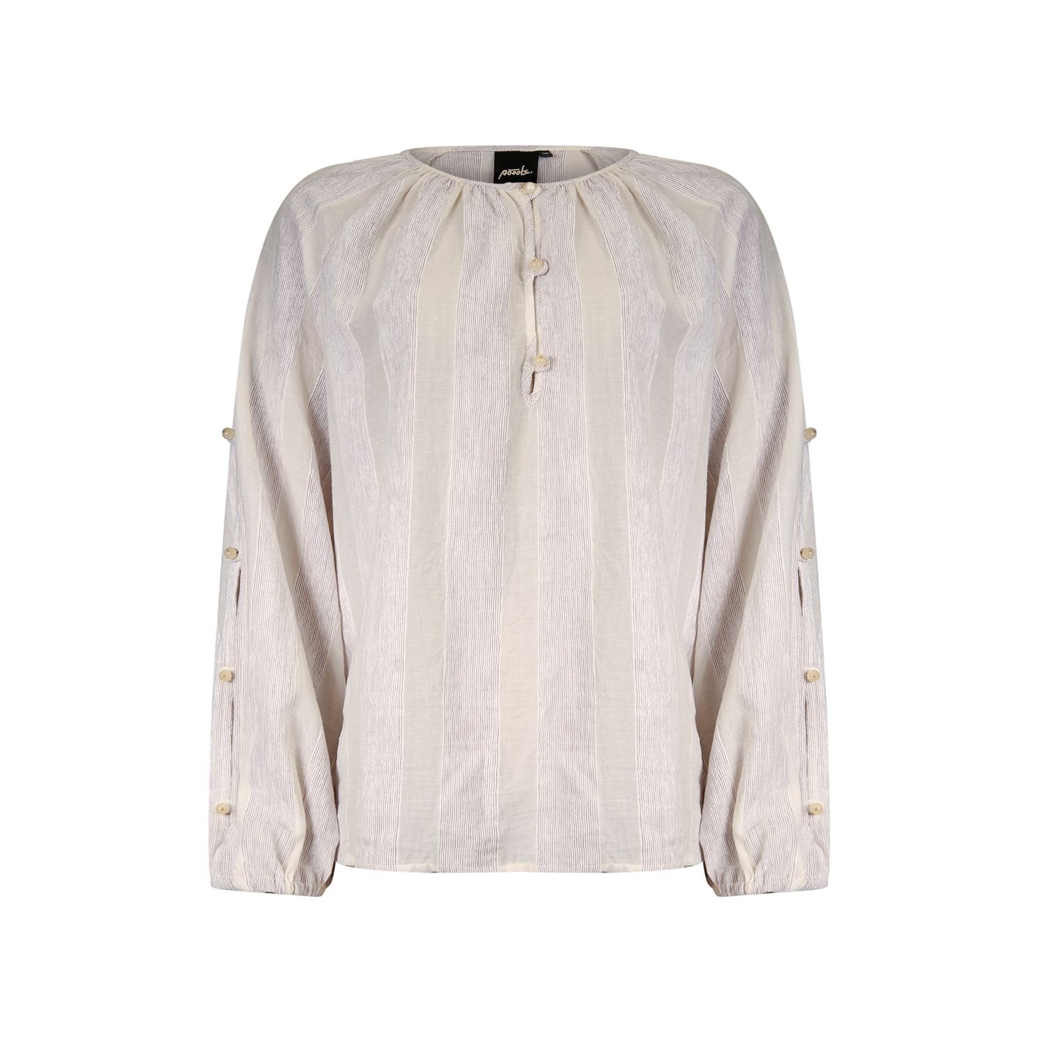 Poools fashion Blouse stripe taupe