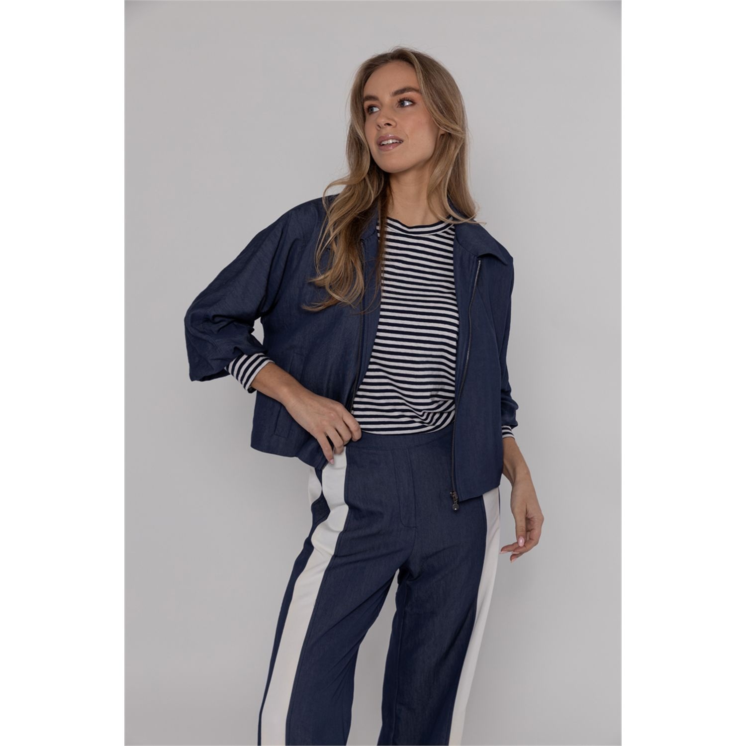 Poools fashion Jacket plain dark blue