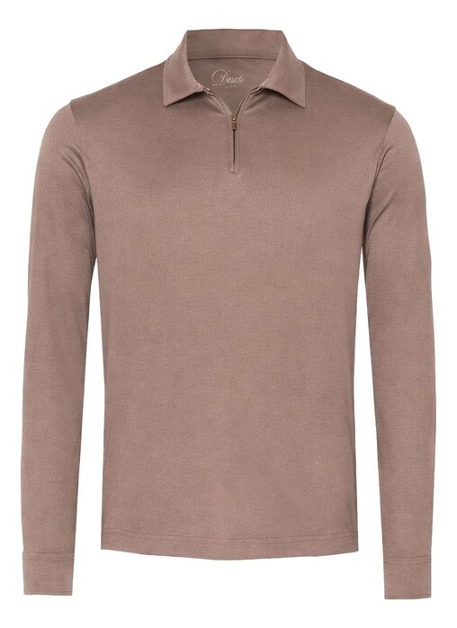 luxury polo zip light brown