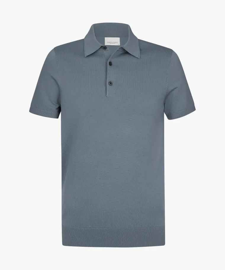 PROFUOMO Polo Grey blue