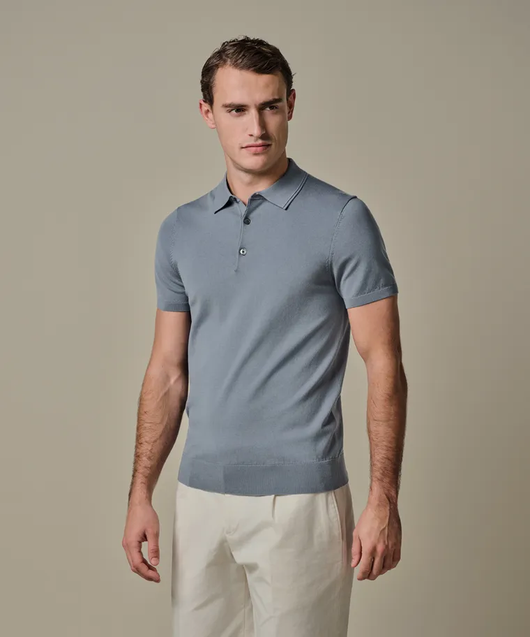 PROFUOMO Polo Grey blue