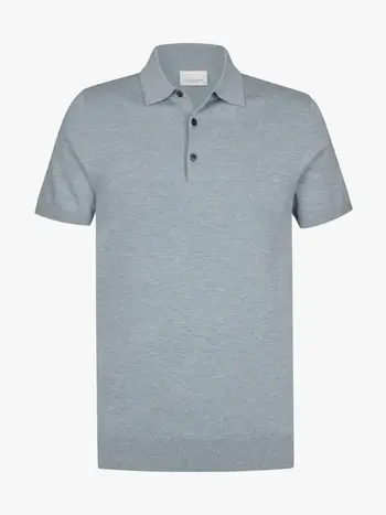 PROFUOMO Luxury Basic polo blauw