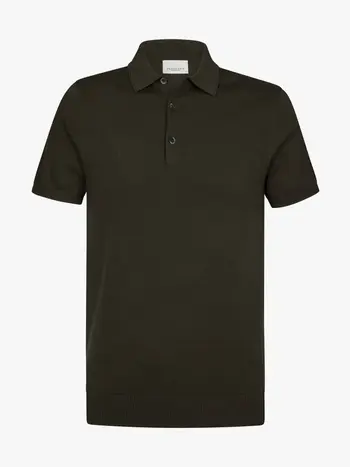 PROFUOMO Luxury Basic polo donkerbruin