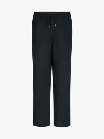 PROFUOMO Linnen broek loose fit navy