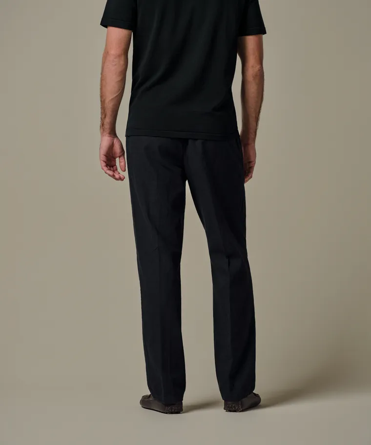 PROFUOMO Broek linnen Navy