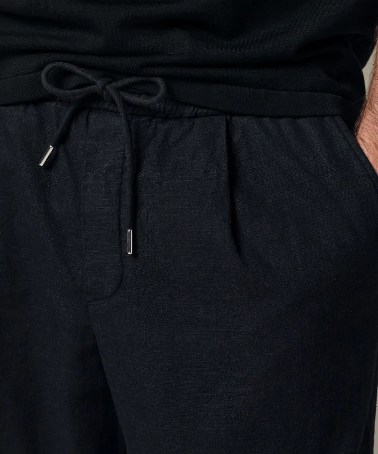 PROFUOMO Broek linnen Navy