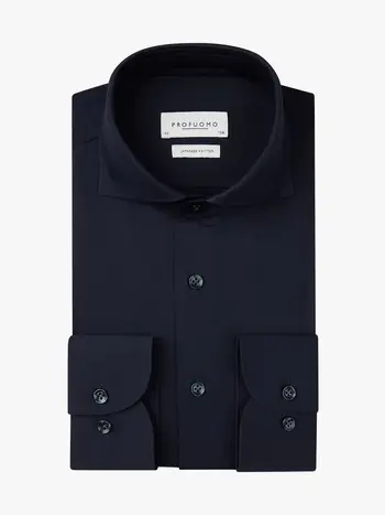 PROFUOMO Japanese Knitted overhemd navy