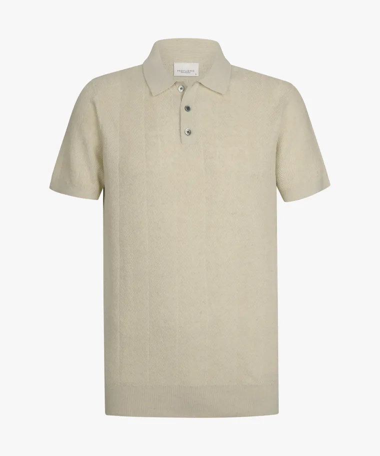 PROFUOMO Polo Raw white
