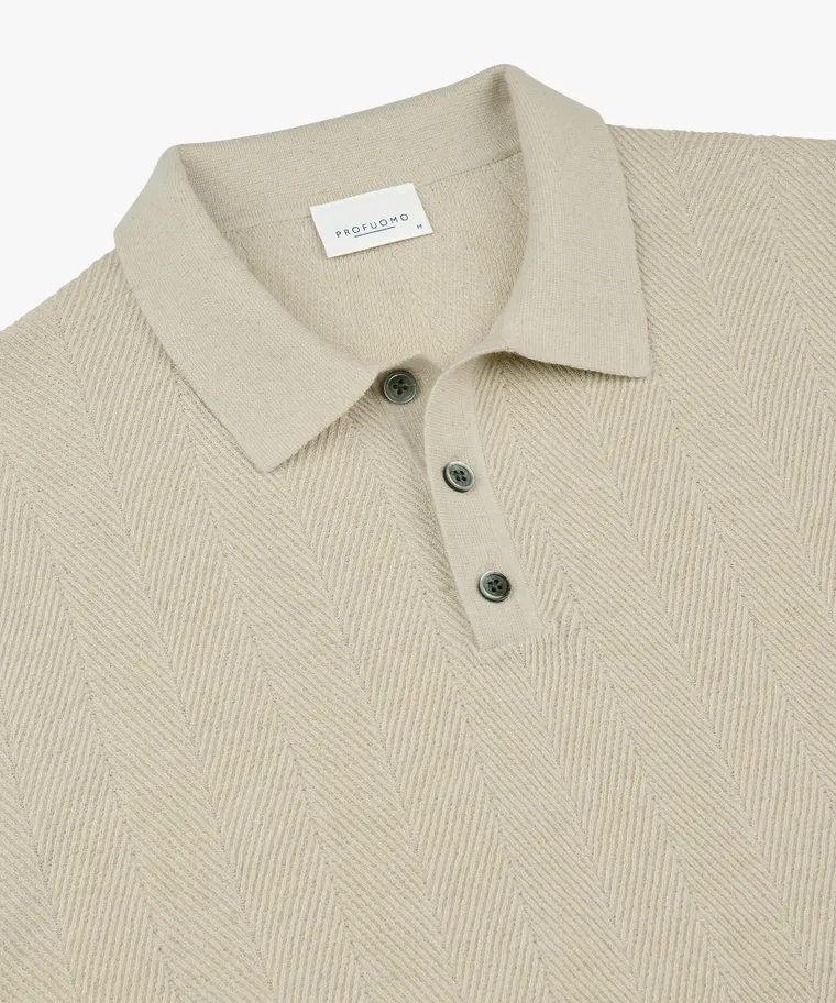 PROFUOMO Polo Raw white