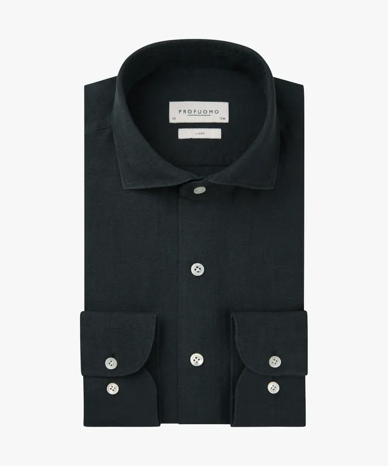 PROFUOMO  Overhemd linnen Navy