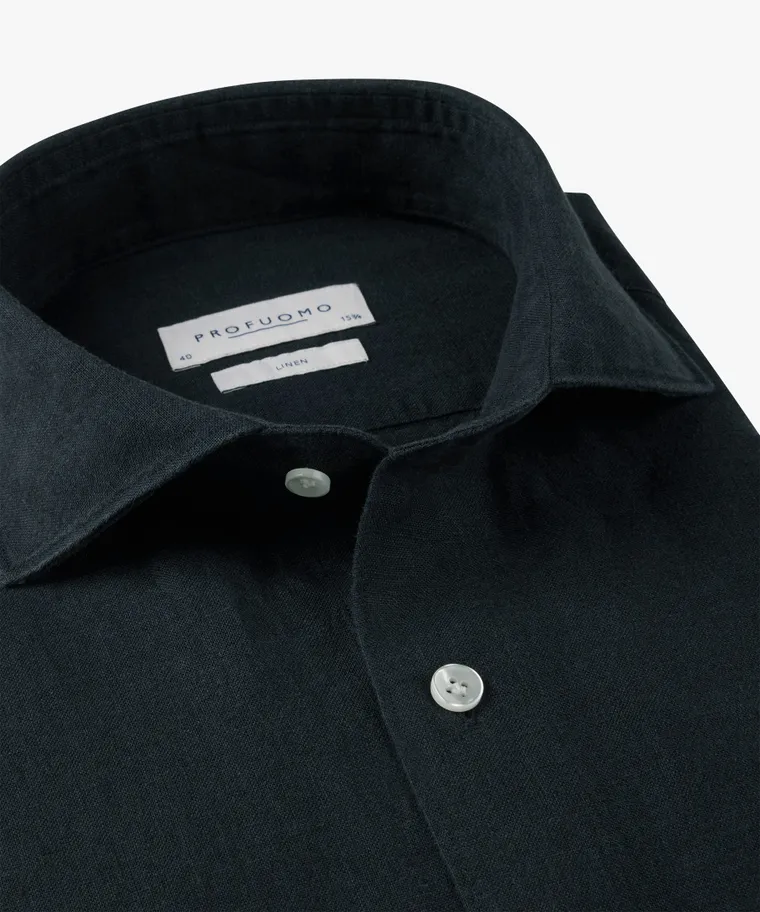 PROFUOMO  Overhemd linnen Navy