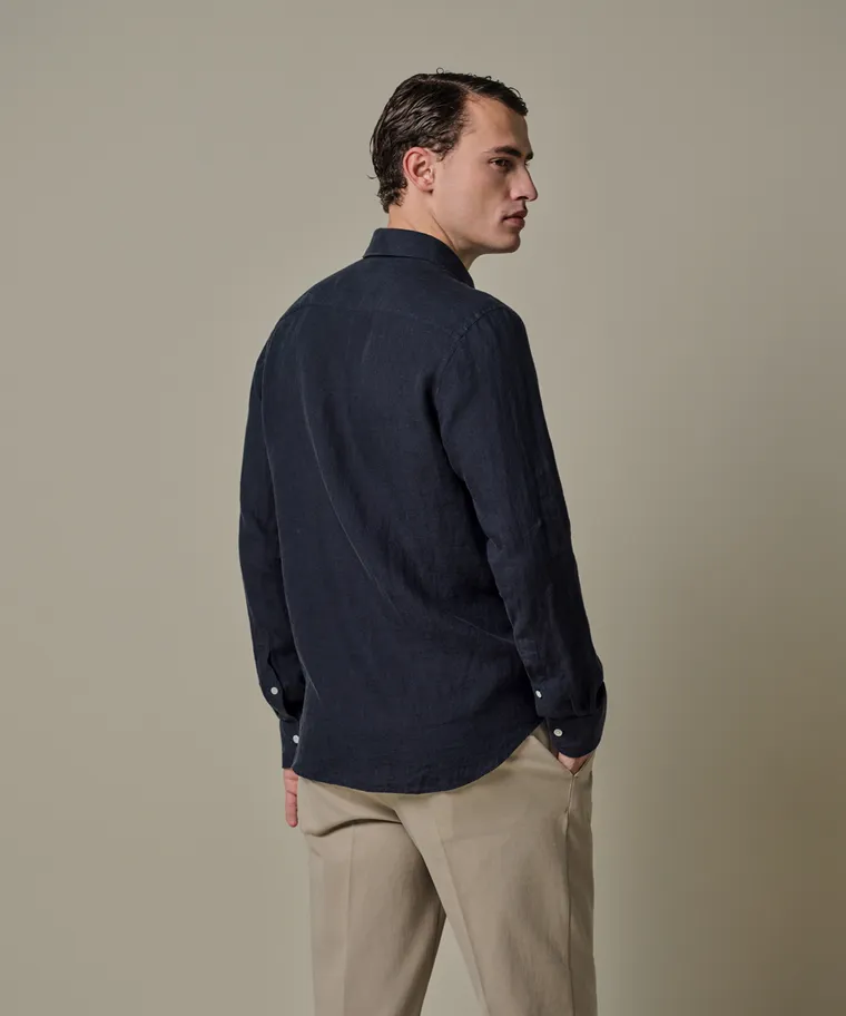 PROFUOMO  Overhemd linnen Navy