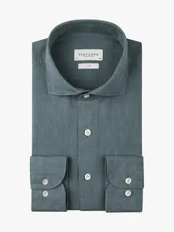 PROFUOMO Overhemd linnen Grey