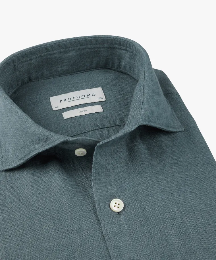 PROFUOMO Overhemd linnen Grey