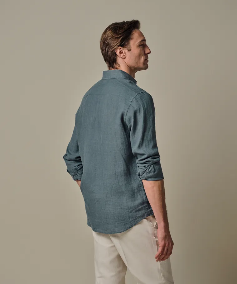 PROFUOMO Overhemd linnen Grey