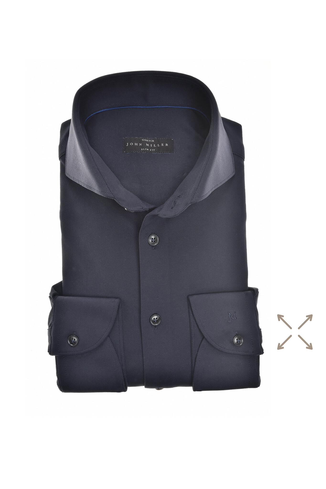 John Miller Overhemd Donkerblauw