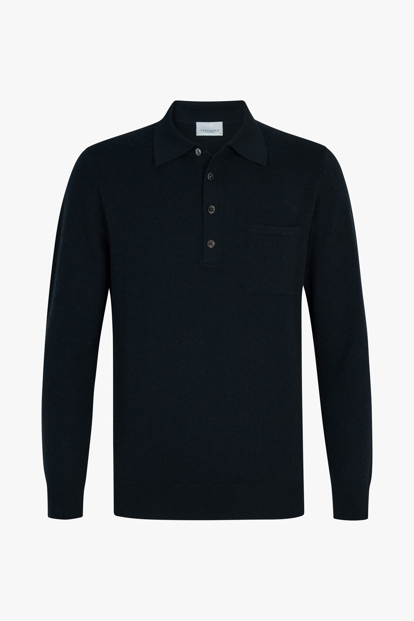 PROFUOMO Kasjmier polo lange mouw Navy