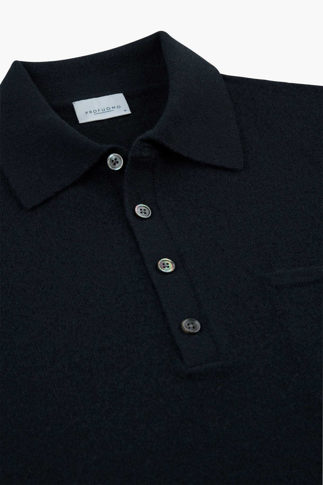 PROFUOMO Kasjmier polo lange mouw Navy