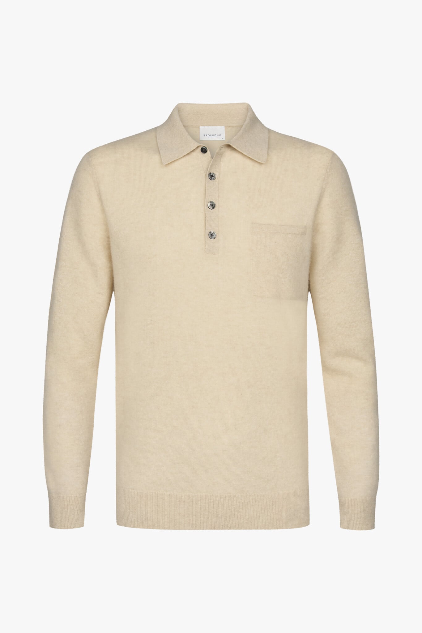 PROFUOMO Kasjmier polo lange mouw Sand