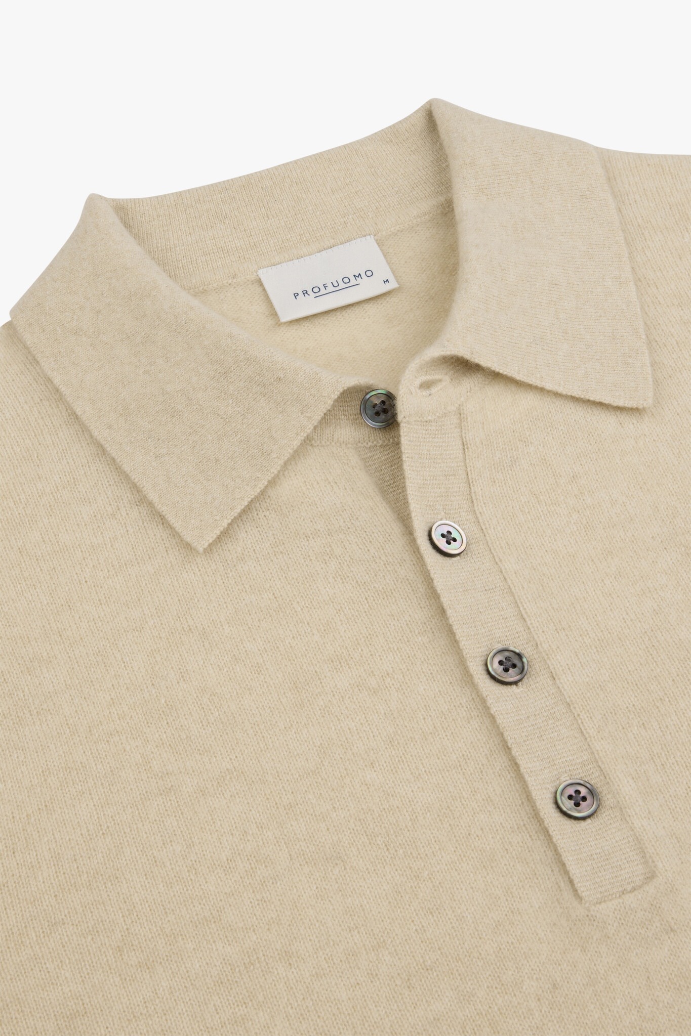 PROFUOMO Kasjmier polo lange mouw Sand