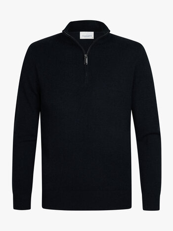 PROFUOMO Kasjmier polo lange mouw Navy