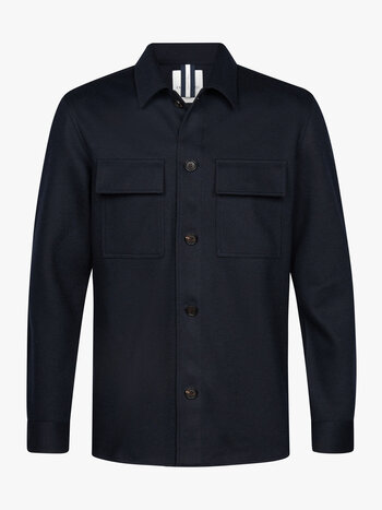 PROFUOMO Knitted overshirt navy