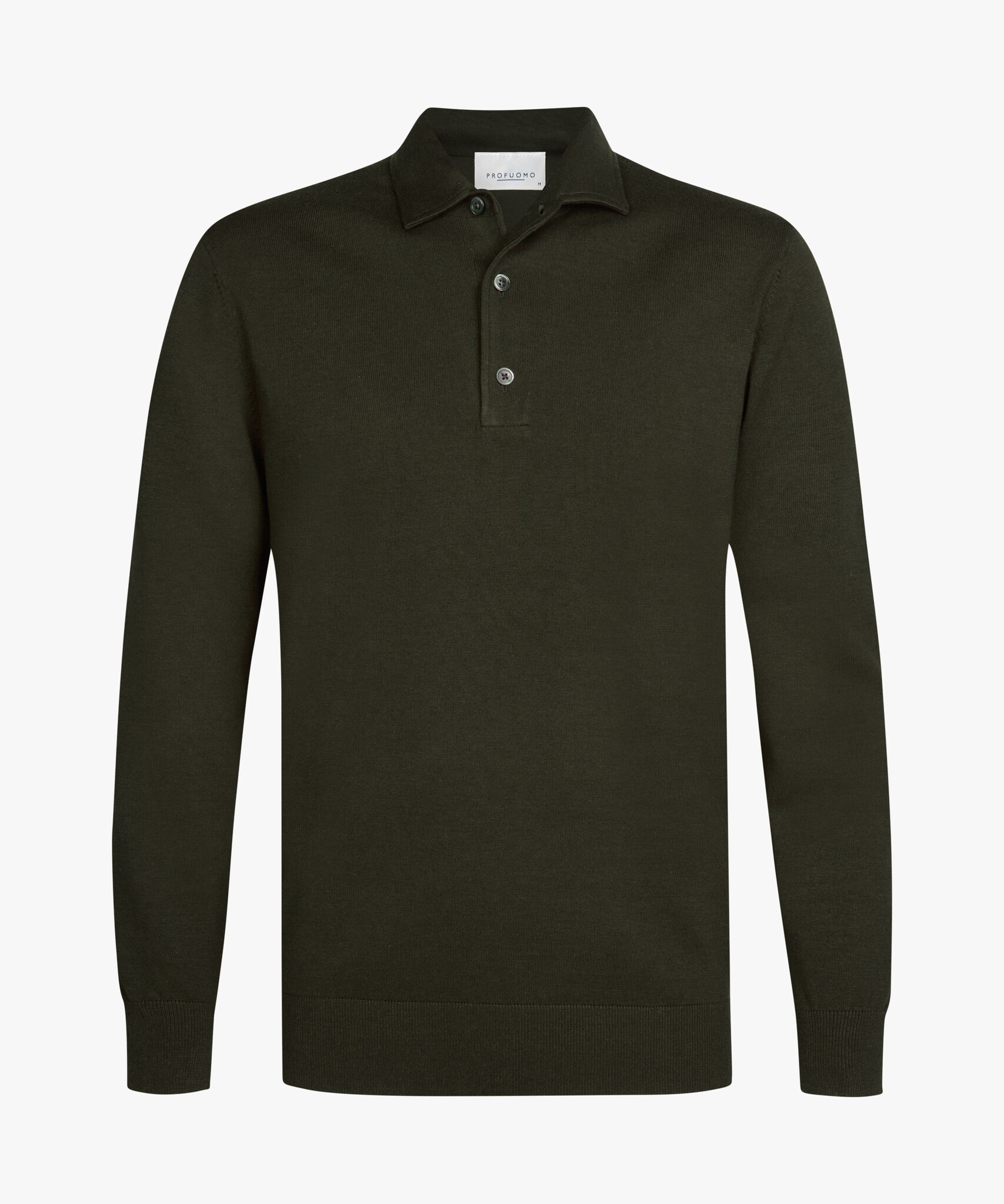 PROFUOMO Polo lange mouw Dark green