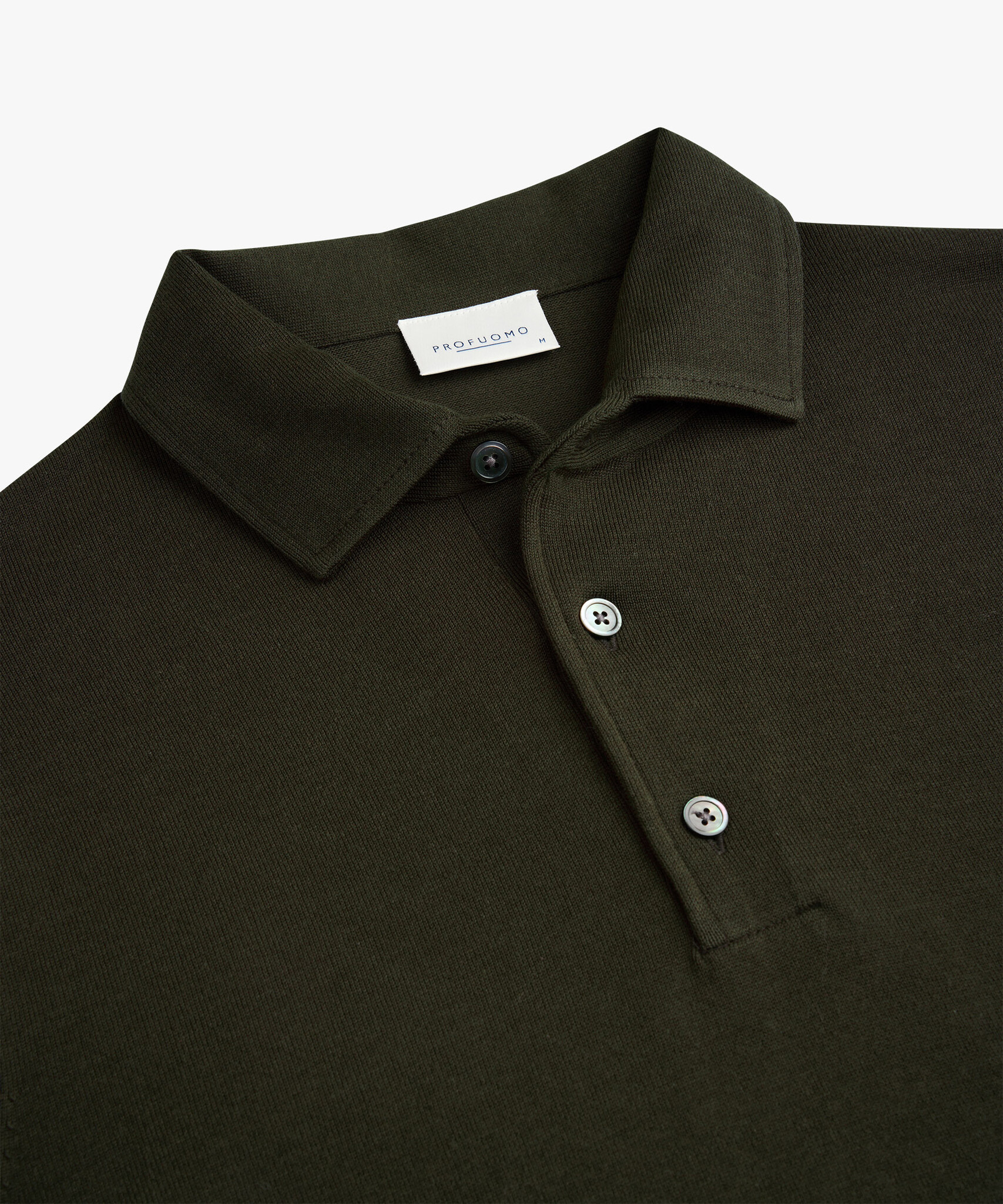 PROFUOMO Polo lange mouw Dark green