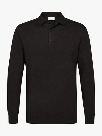 PROFUOMO Polo lange mouw Dark brown