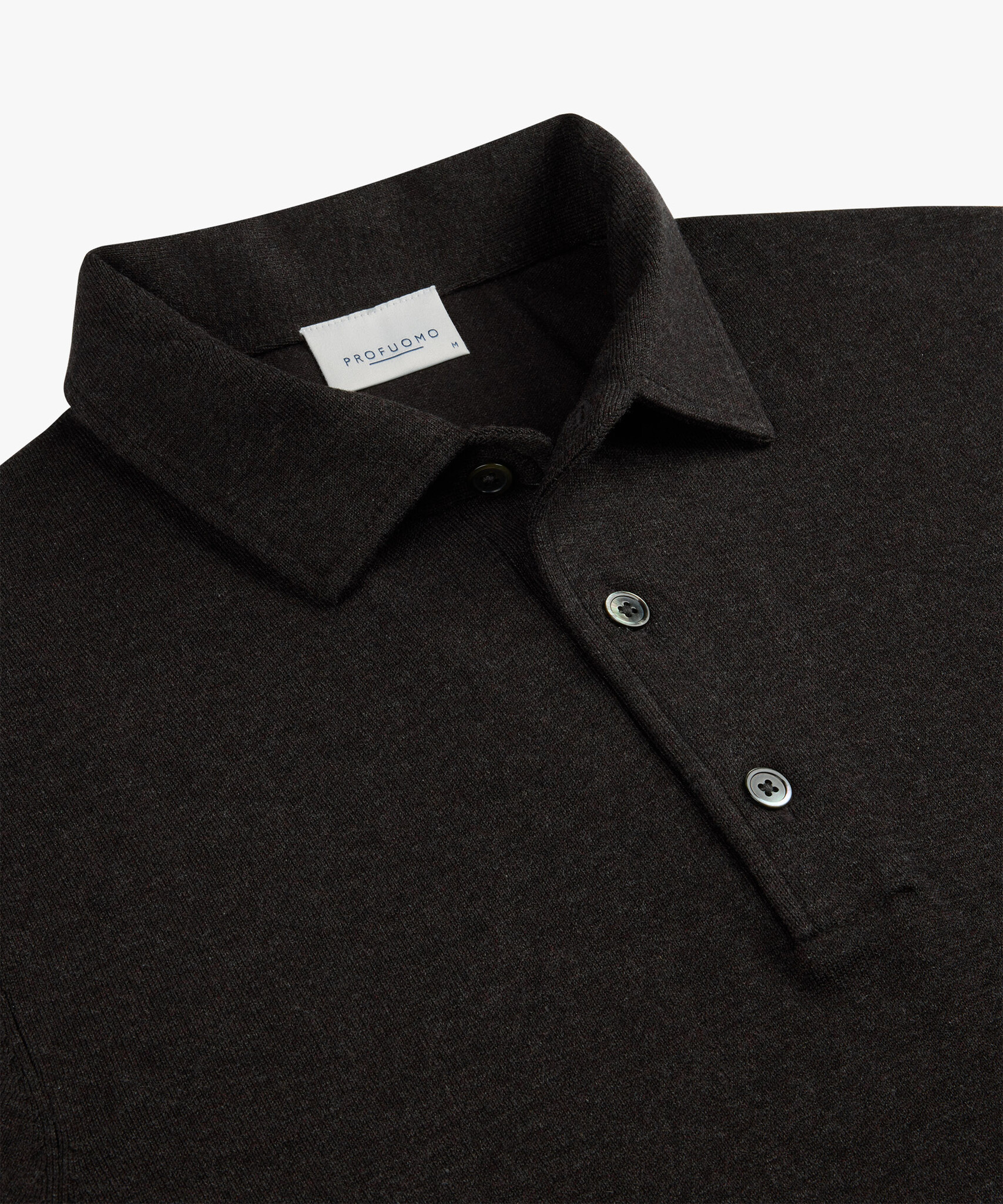 PROFUOMO Polo lange mouw Dark brown