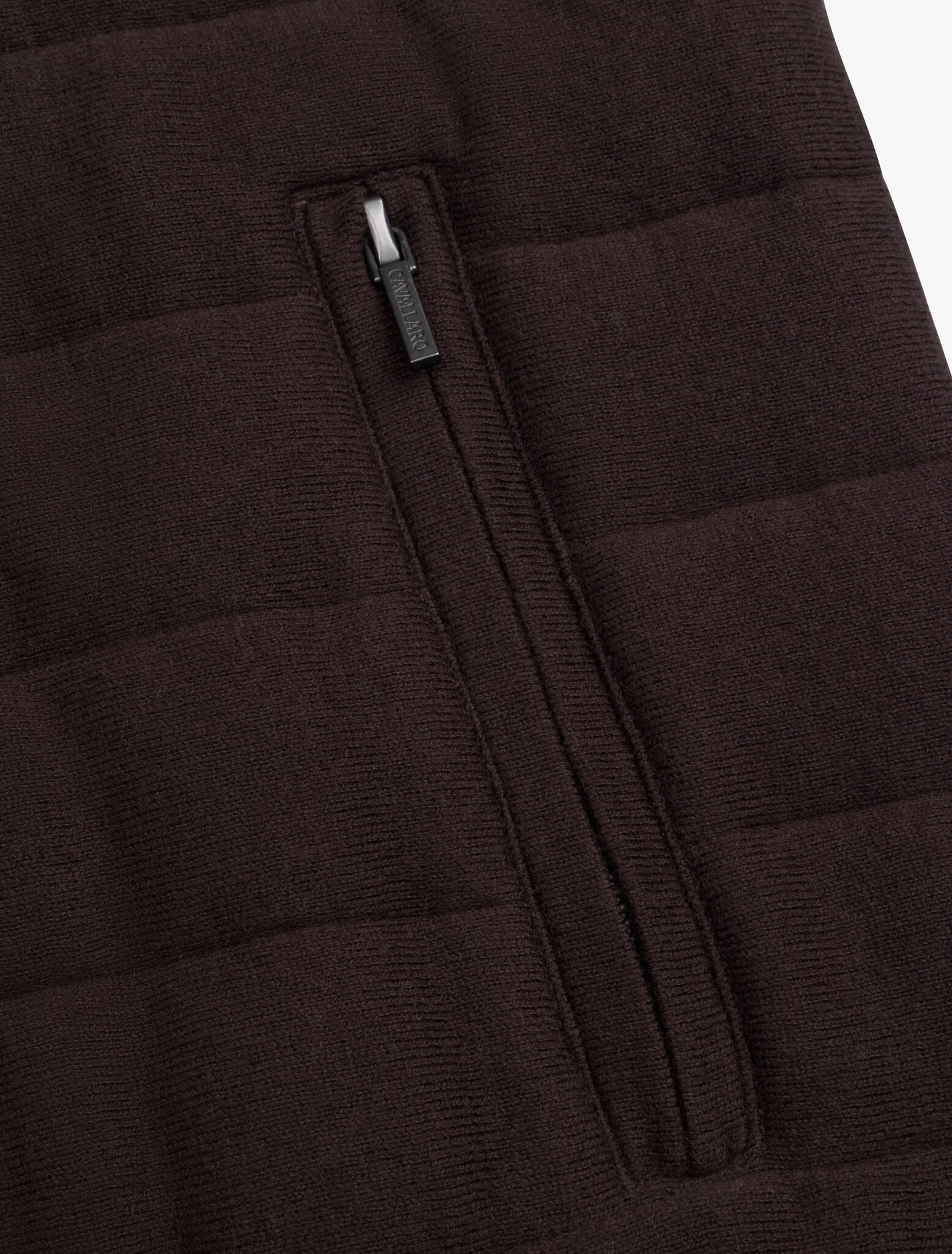 CAVALLARO  Gioni full zip cardigan dark brown