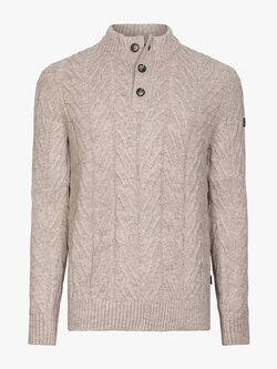 CAVALLARO Corato trui met knoopsluiting taupe